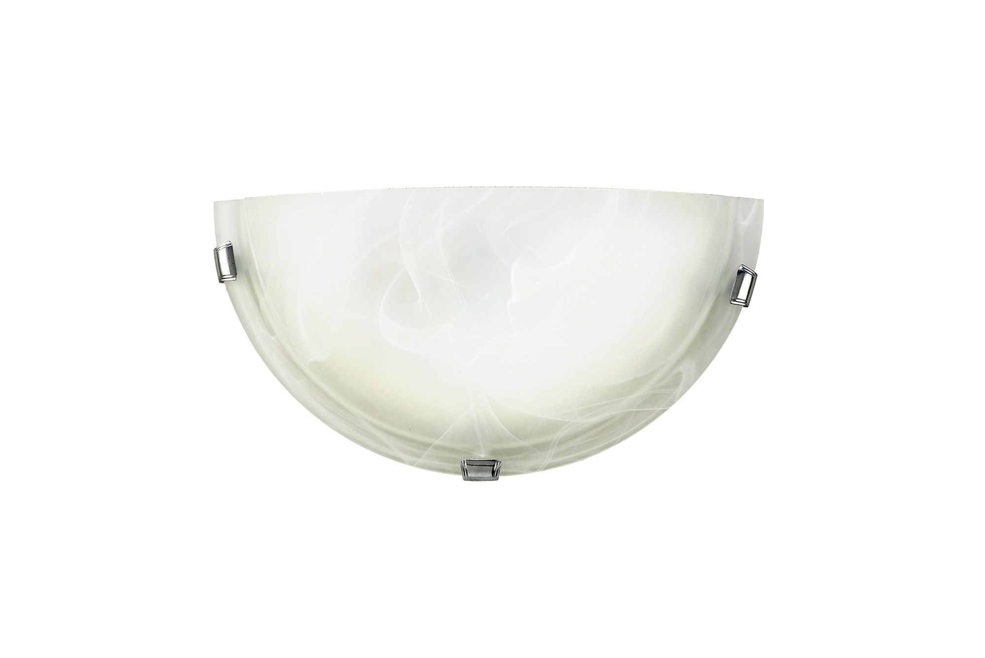 D0388  Chester Glass Wall Lamp 1 Light Polished Chrome
